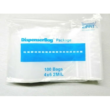 10 x 4 x 24 1000/Case Tape Logic Gusseted 2 Mil Reclosable Poly Bags Clear 